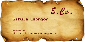 Sikula Csongor névjegykártya