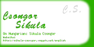 csongor sikula business card